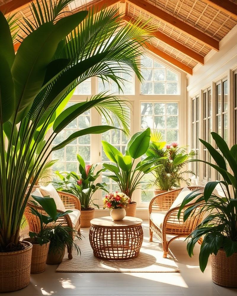 Tropical Biophilic interior style example